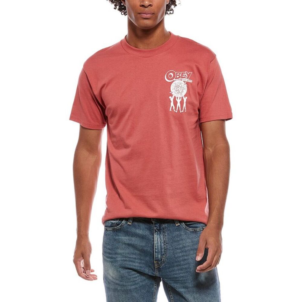 Obey Mens  T-Shirt, Red